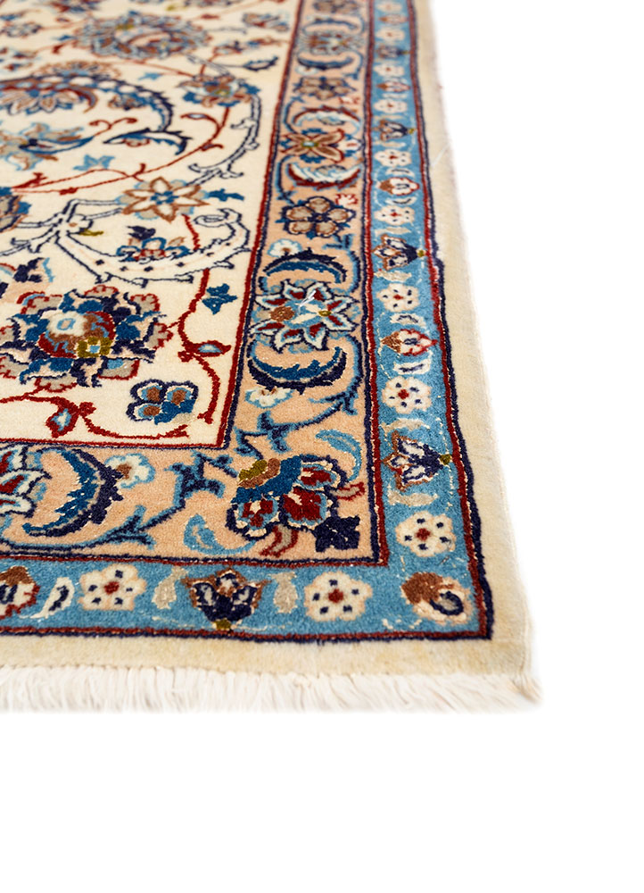 aalam gold wool hand knotted Rug - Corner