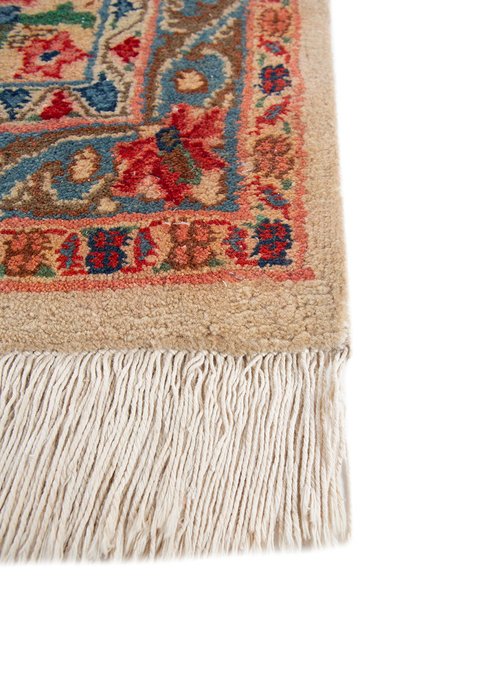 aalam gold wool hand knotted Rug - Corner