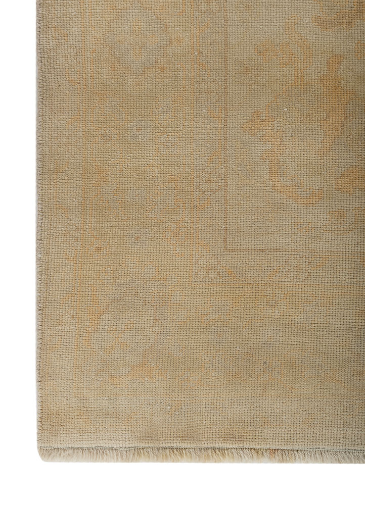 vintage blue wool hand knotted Rug - Corner