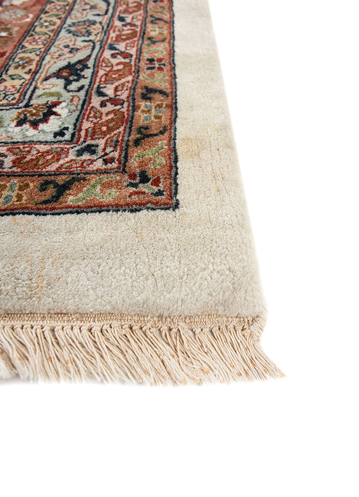 aalam blue wool hand knotted Rug - Corner