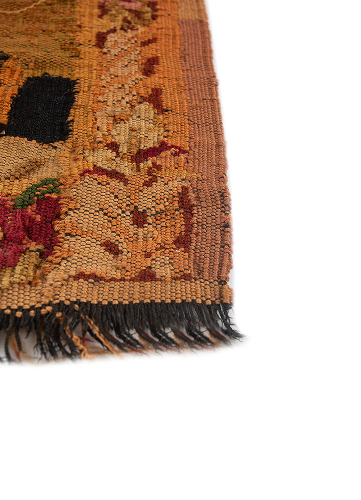 wall art red and orange wool flat weaves WALL ART & TAPESTRY - Corner