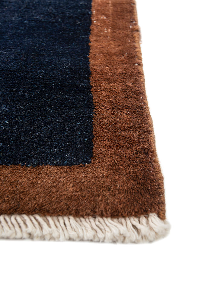 pechino beige and brown wool hand knotted Rug - Corner