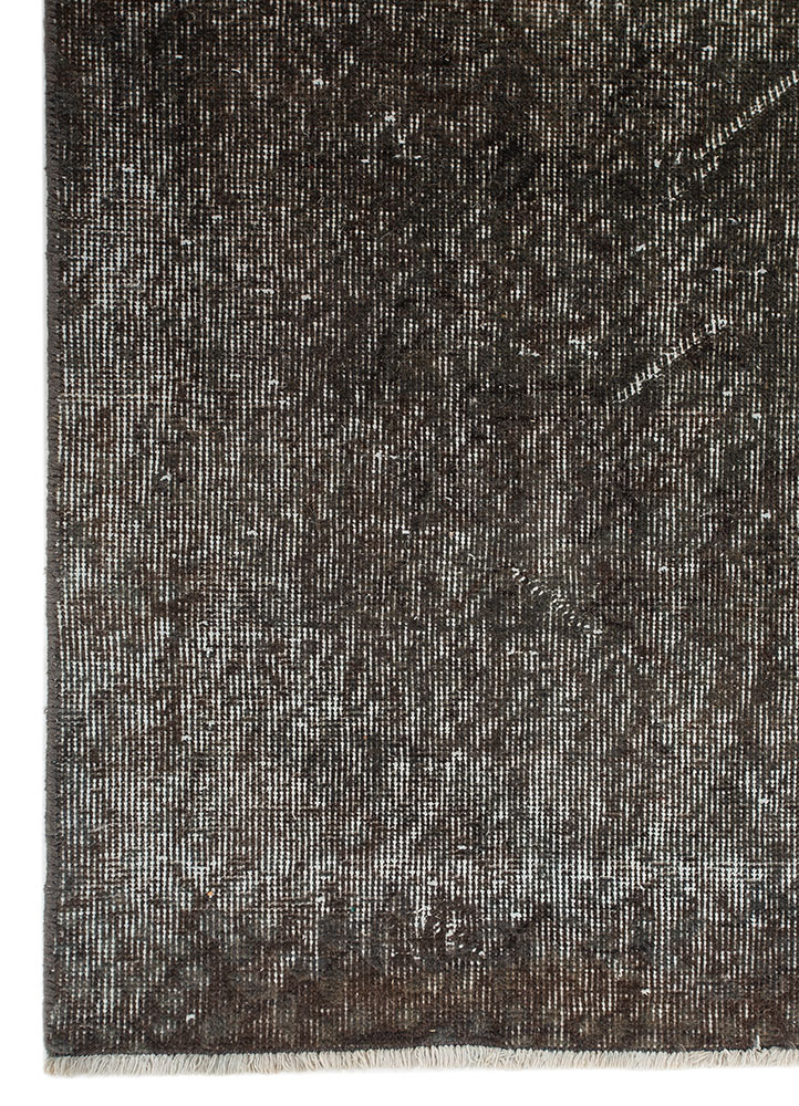 lacuna beige and brown wool hand knotted Rug - Corner