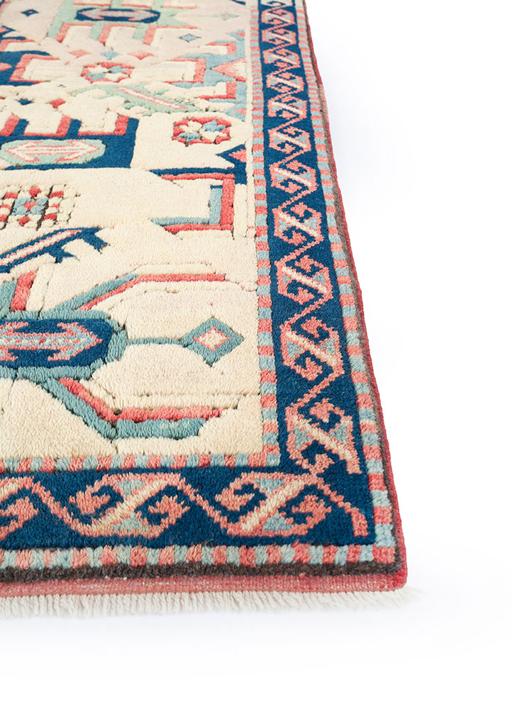 nuray beige and brown wool hand knotted Rug - Corner