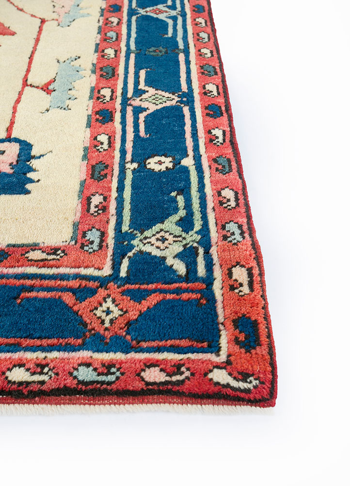 nuray multi wool hand knotted Rug - Corner