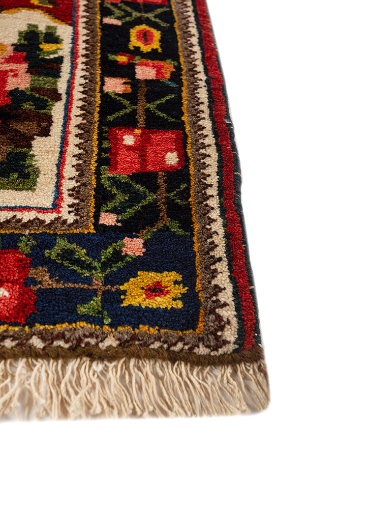 nuray beige and brown wool hand knotted Rug - Corner