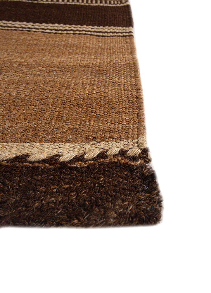 nayaab grey and black jute and hemp flat weaves Rug - Corner