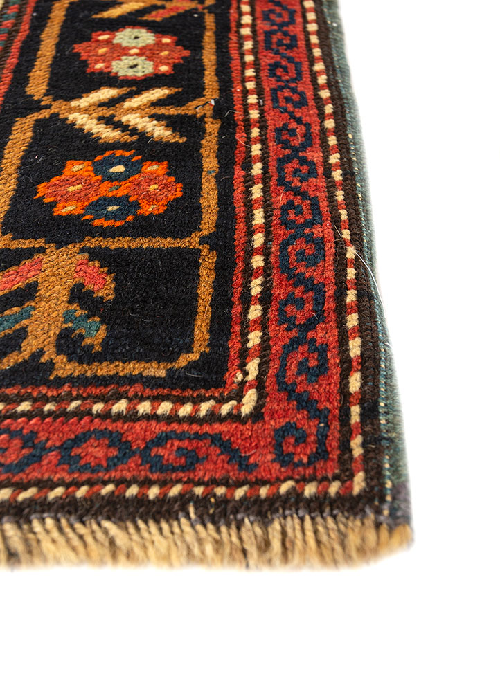 kiaan red and orange wool hand knotted Rug - Corner
