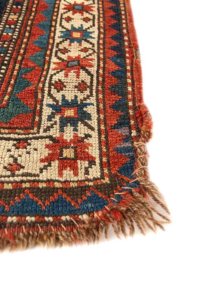 kiaan blue wool hand knotted Rug - Corner