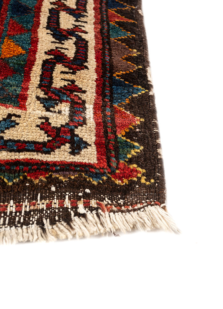kiaan blue wool hand knotted Rug - Corner