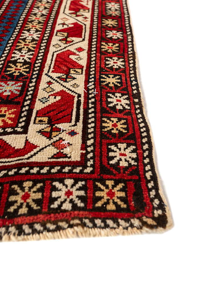 kiaan beige and brown wool hand knotted Rug - Corner