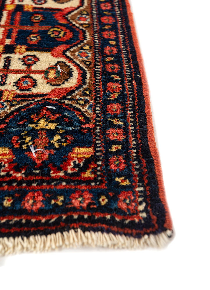 aalam pink and purple wool hand knotted Rug - Corner