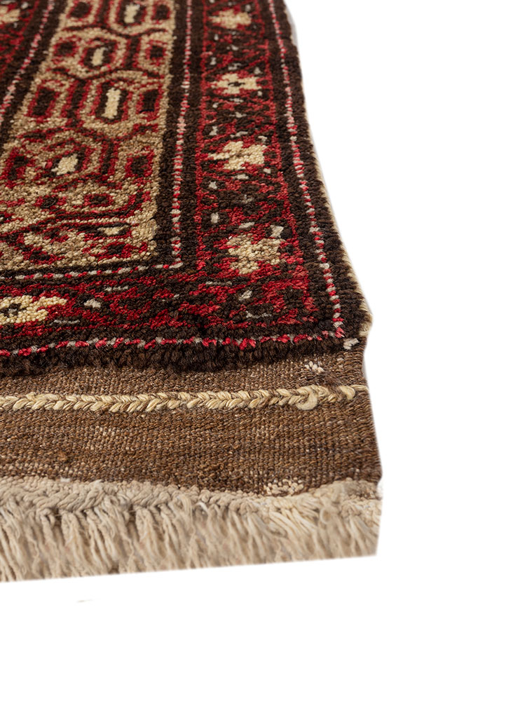 kiaan beige and brown wool hand knotted Rug - Corner