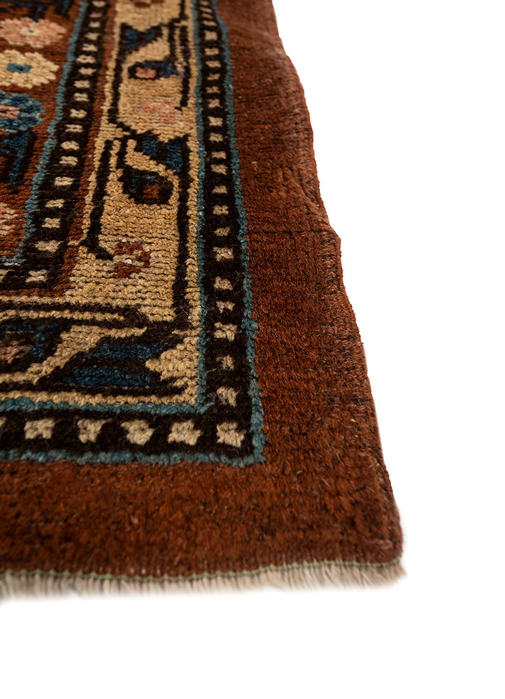kiaan blue wool hand knotted Rug - Corner