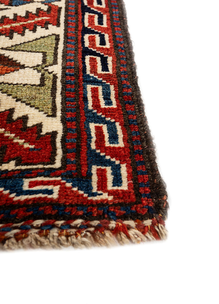 kiaan blue wool hand knotted Rug - Corner