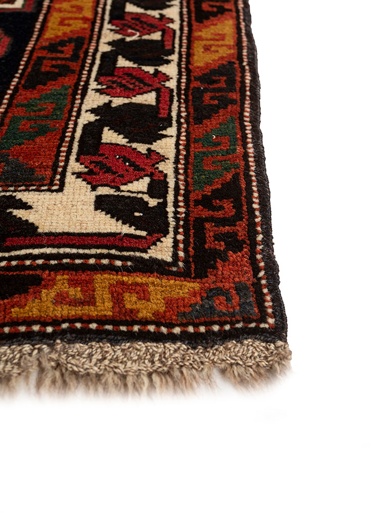 kiaan blue wool hand knotted Rug - Corner