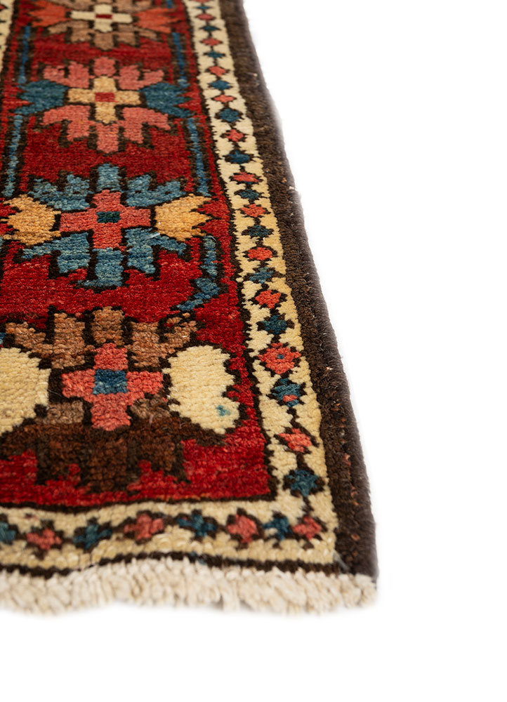 aalam blue wool hand knotted Rug - Corner