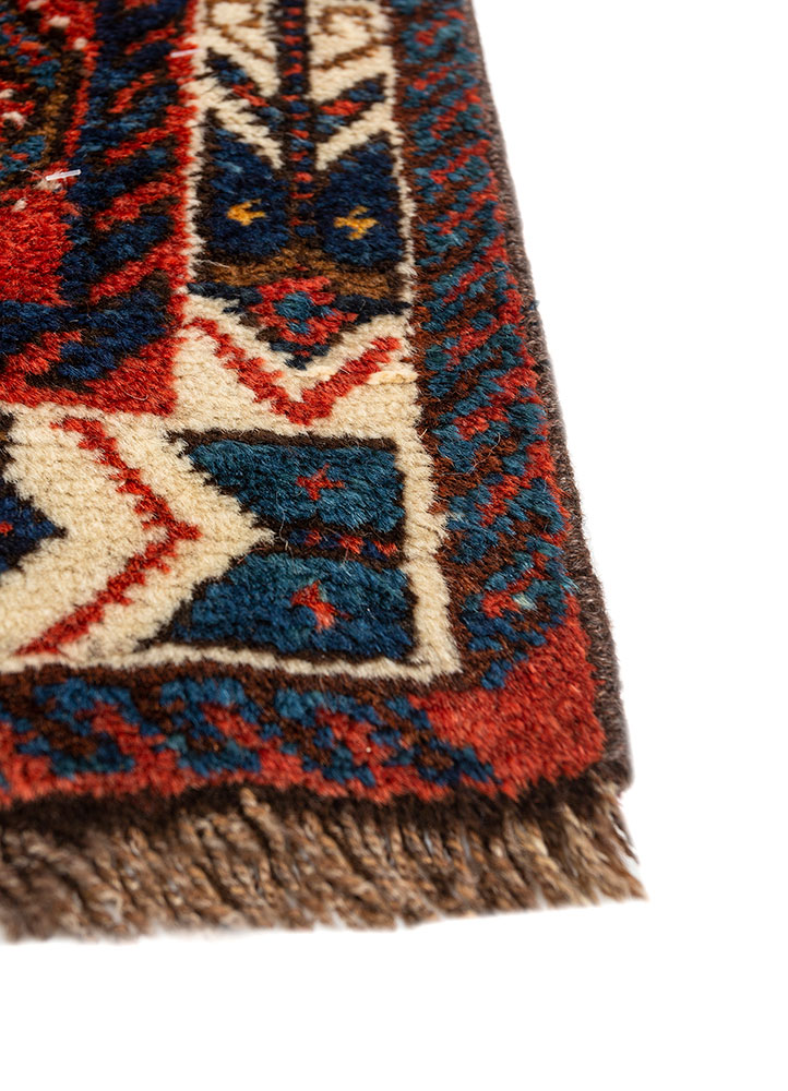 kiaan blue wool hand knotted Rug - Corner