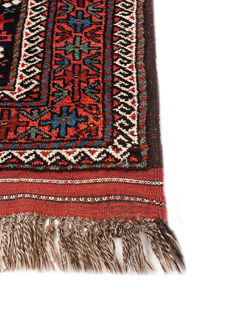 kiaan blue wool hand knotted Rug - Corner