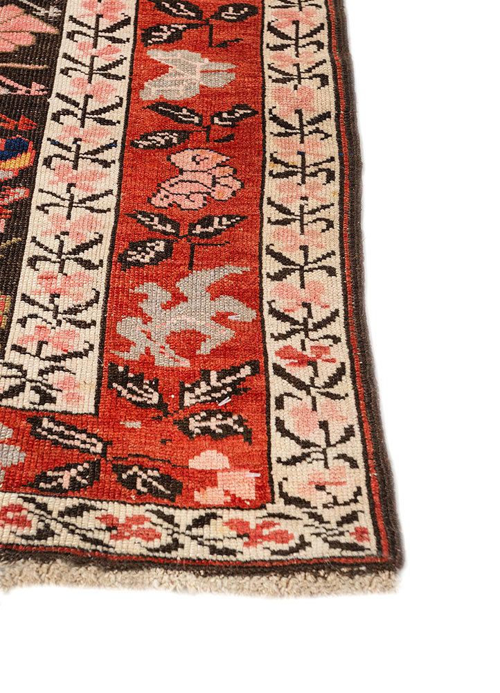 kiaan beige and brown wool hand knotted Rug - Corner