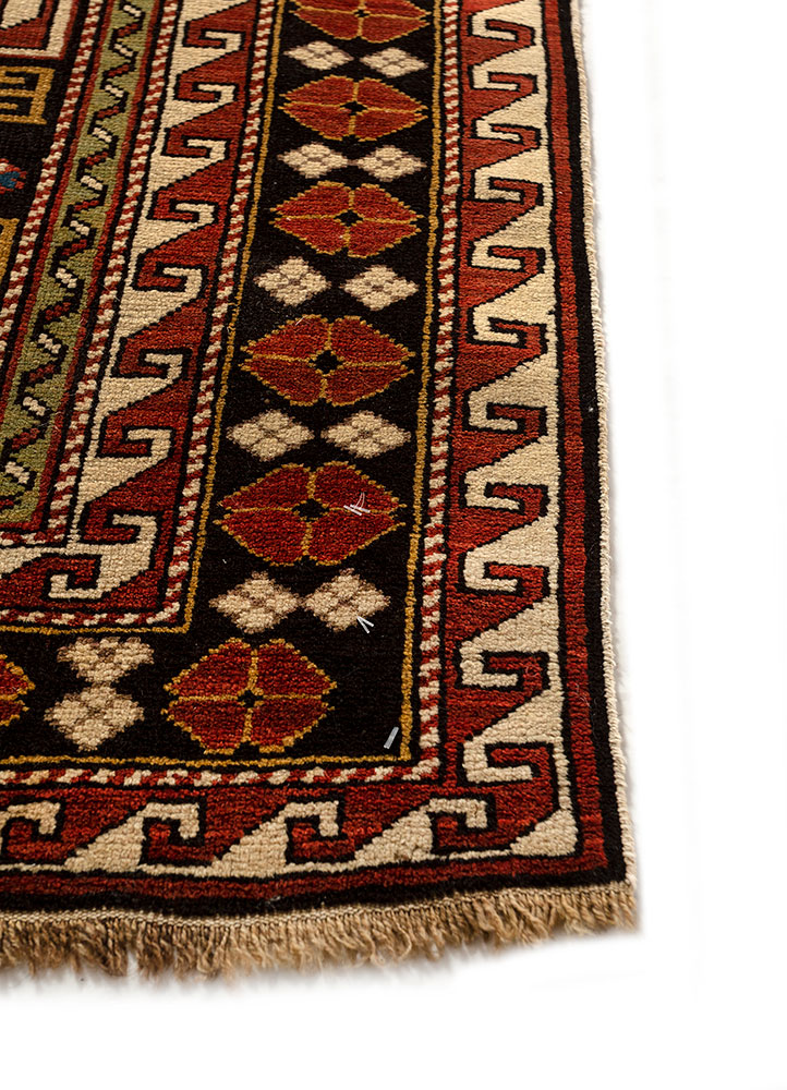 kiaan beige and brown wool hand knotted Rug - Corner