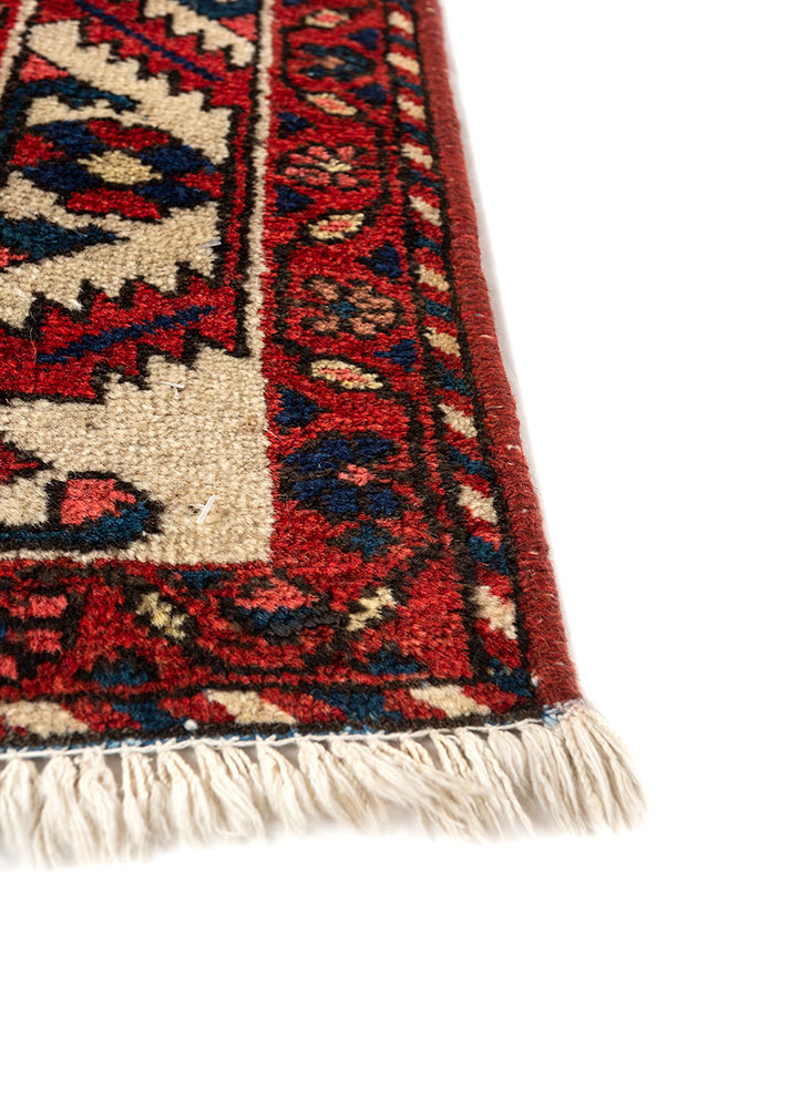 aalam blue wool hand knotted Rug - Corner