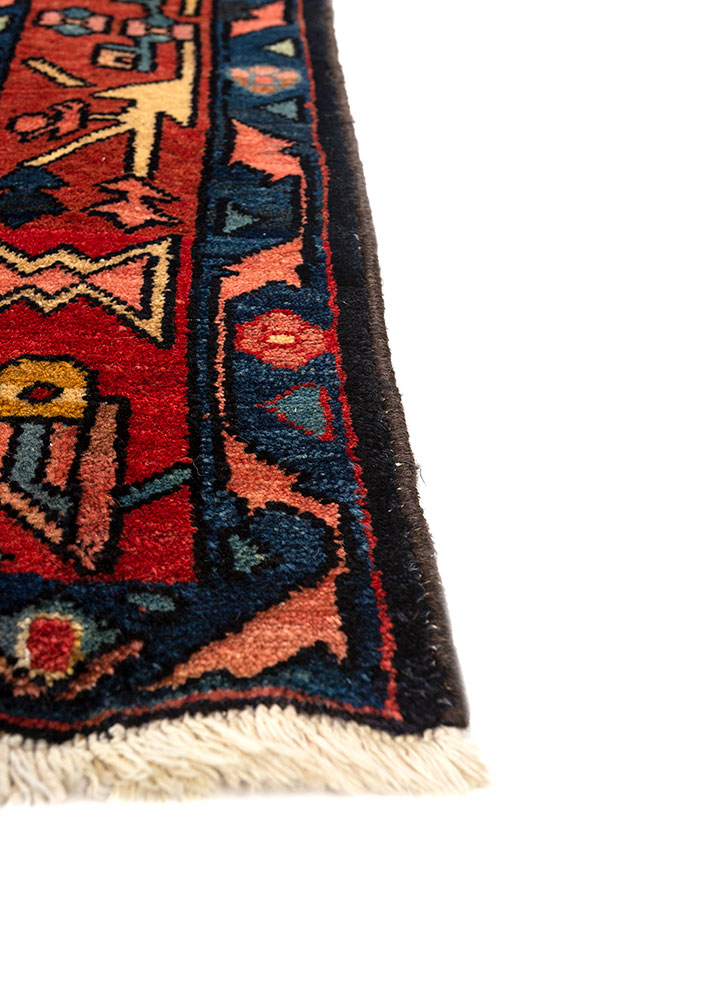 kiaan blue wool hand knotted Rug - Corner