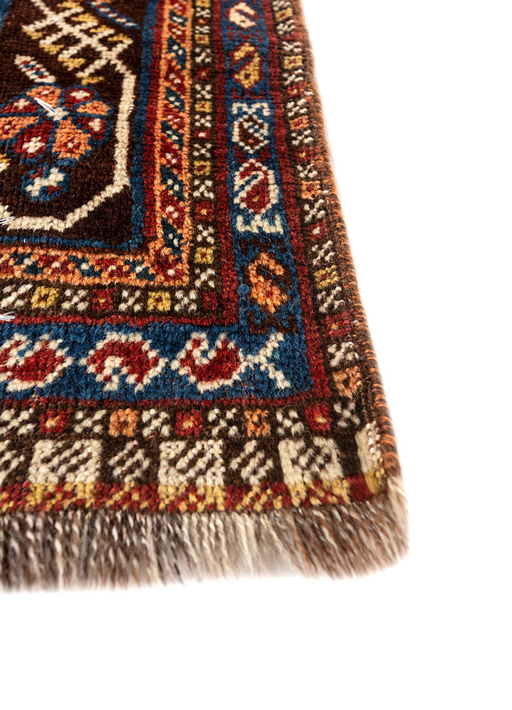 kiaan blue wool hand knotted Rug - Corner