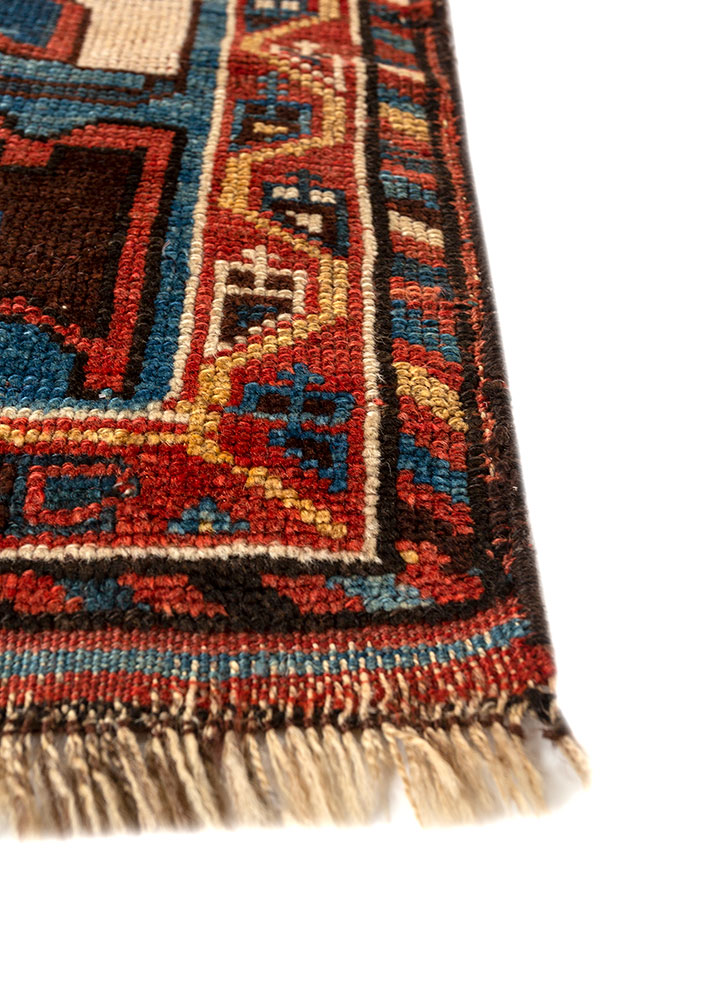 kiaan blue wool hand knotted Rug - Corner
