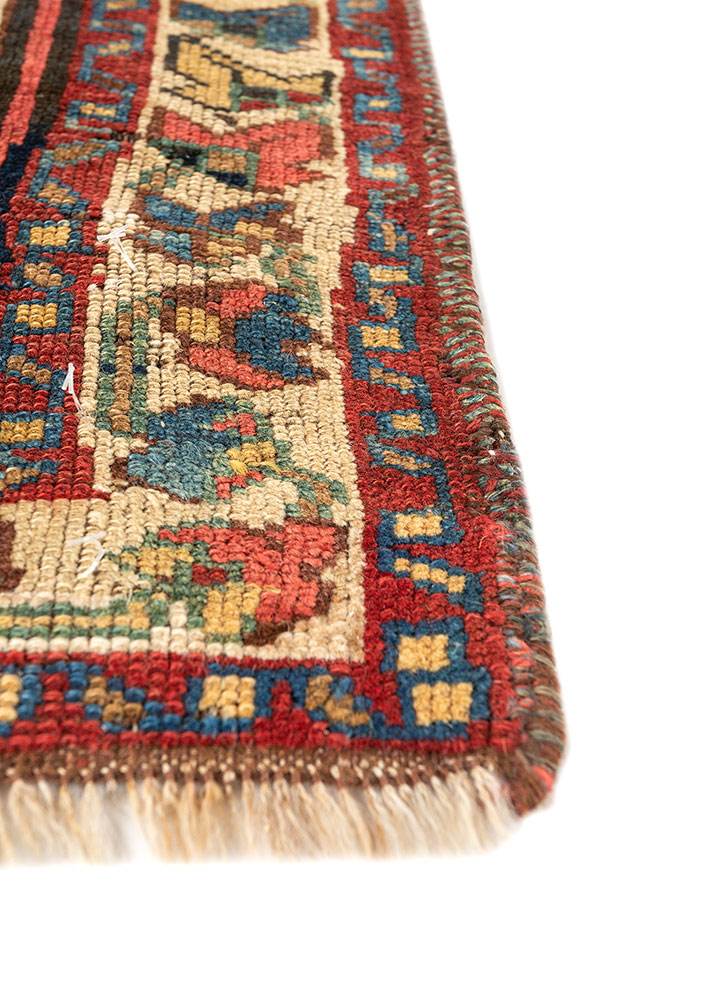 kiaan green wool hand knotted Rug - Corner