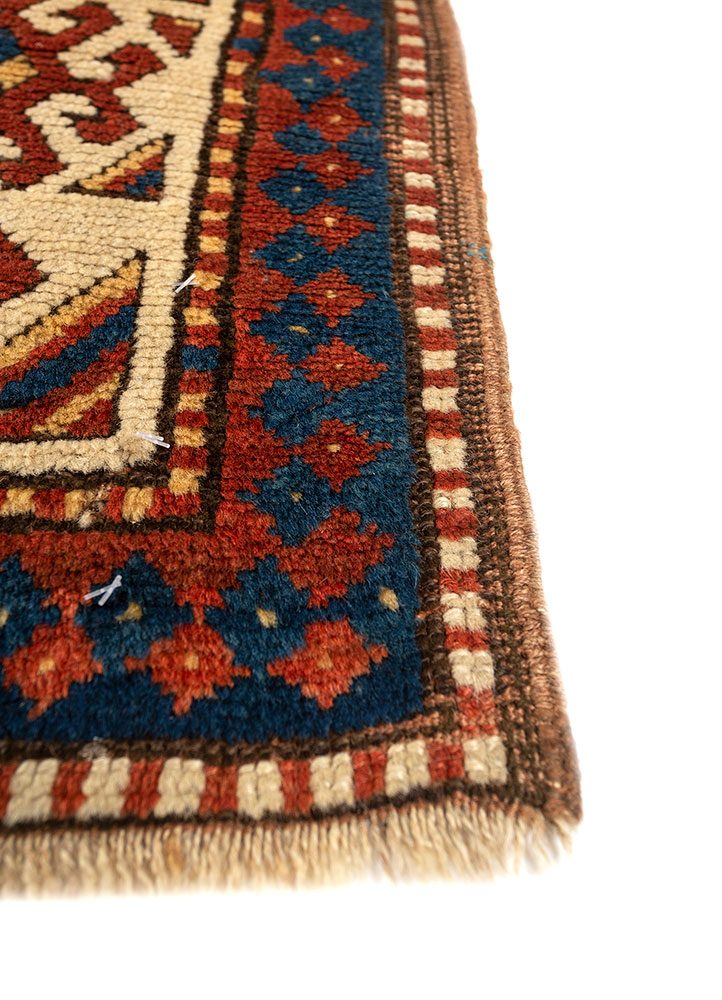 kiaan blue wool hand knotted Rug - Corner