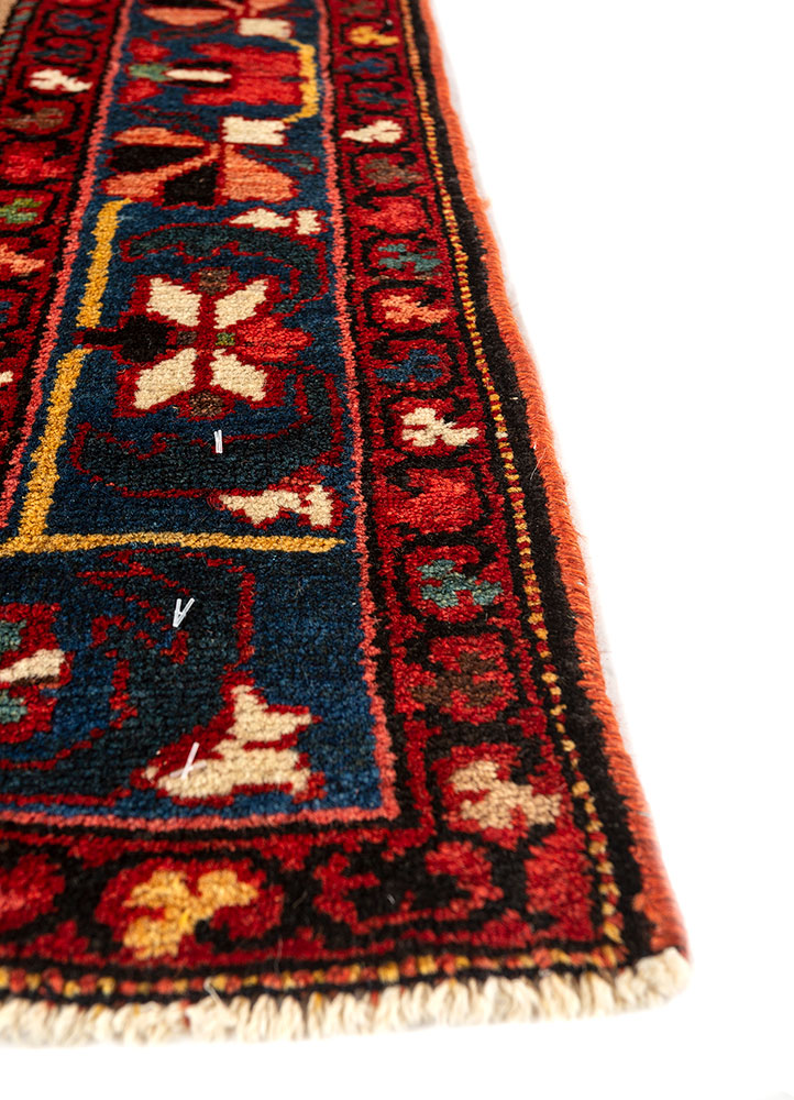 aalam beige and brown wool hand knotted Rug - Corner