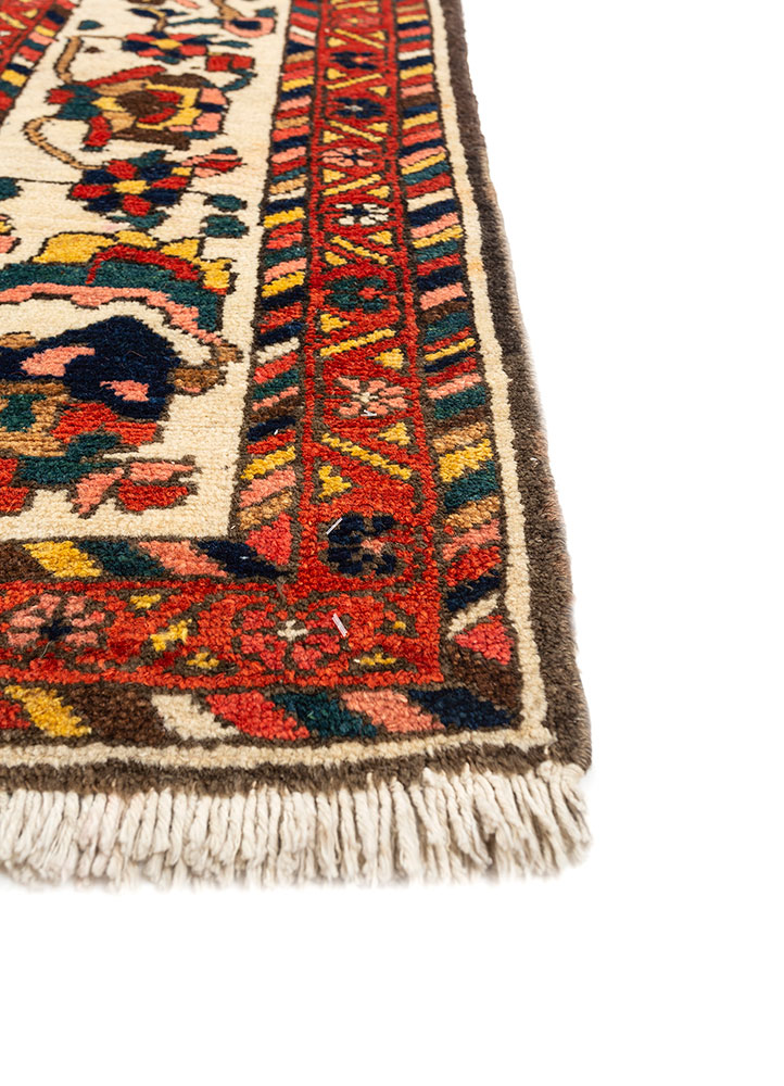 aalam blue wool hand knotted Rug - Corner