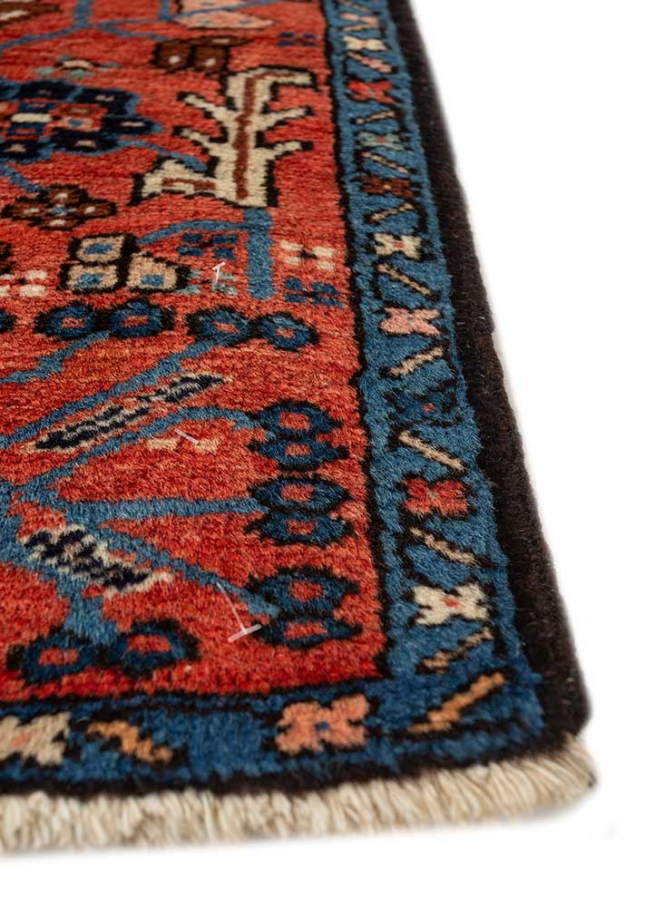 kiaan blue wool hand knotted Rug - Corner