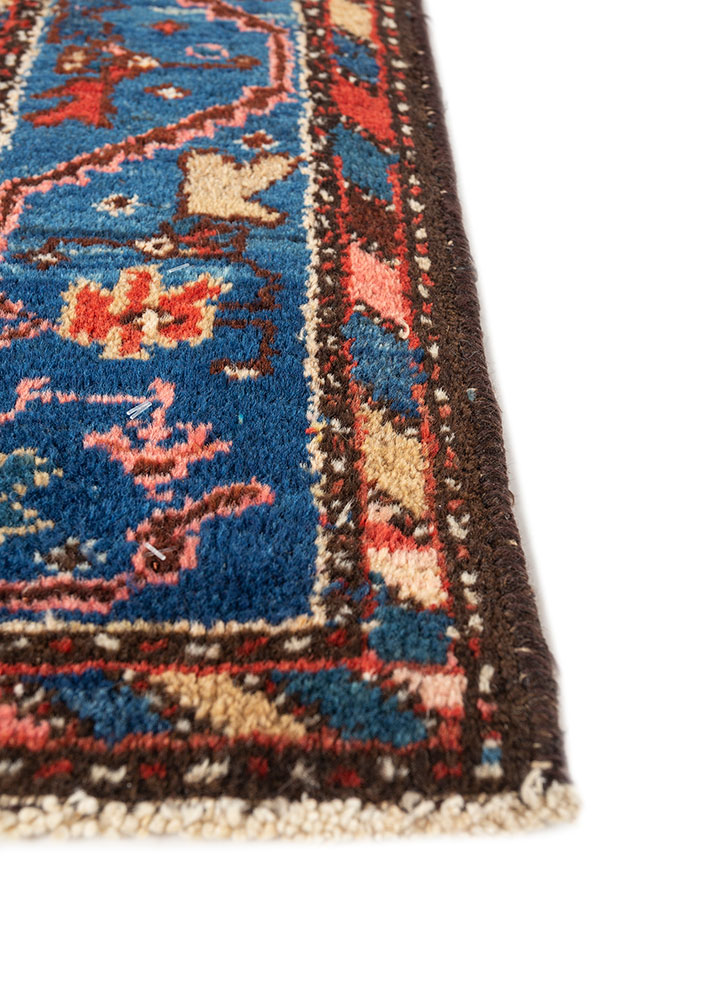 aalam beige and brown wool hand knotted Rug - Corner
