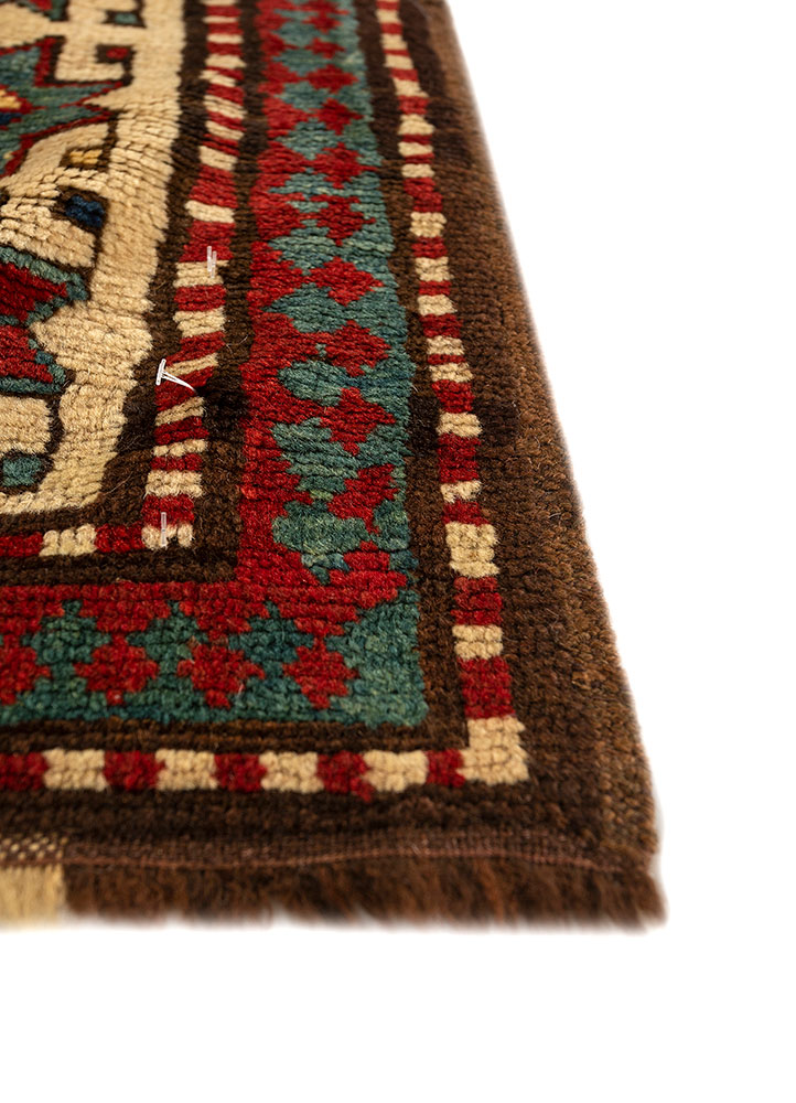kiaan grey and black wool hand knotted Rug - Corner
