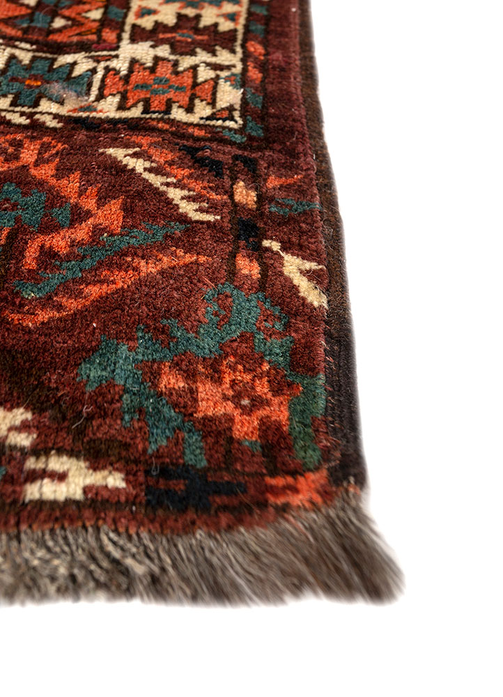 kiaan beige and brown wool hand knotted Rug - Corner