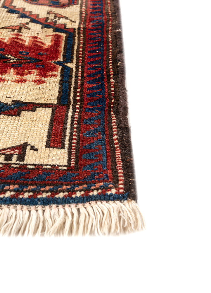 kiaan blue wool hand knotted Rug - Corner