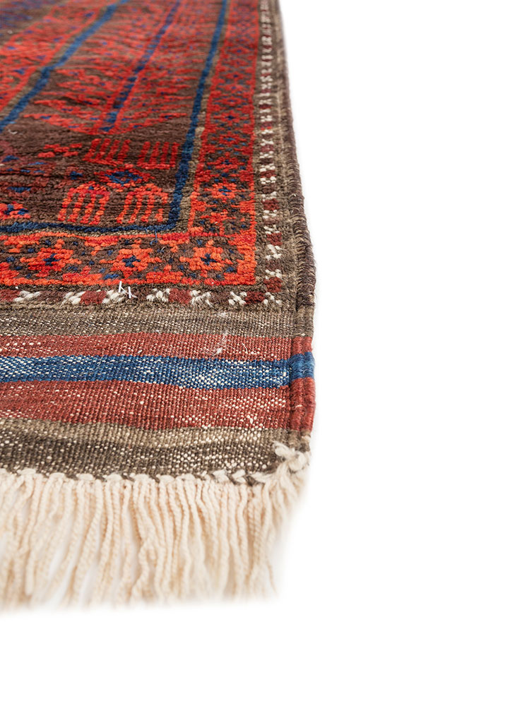 kiaan beige and brown wool hand knotted Rug - Corner