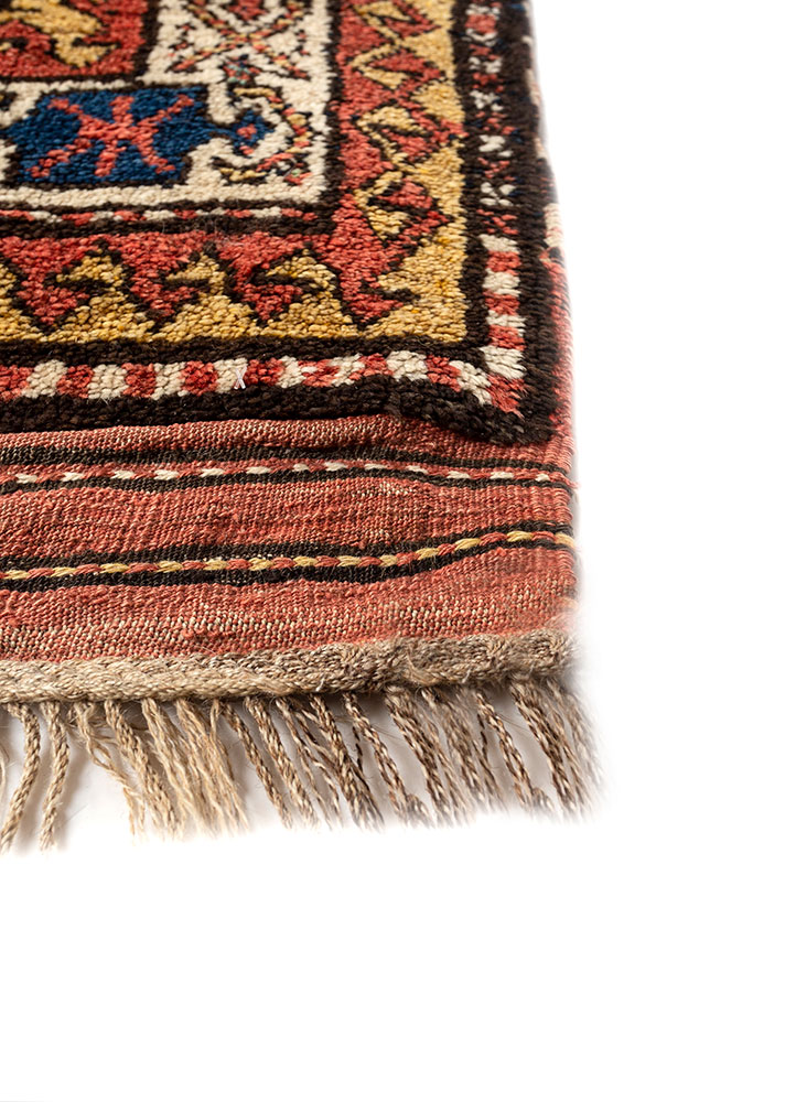 kiaan green wool hand knotted Rug - Corner
