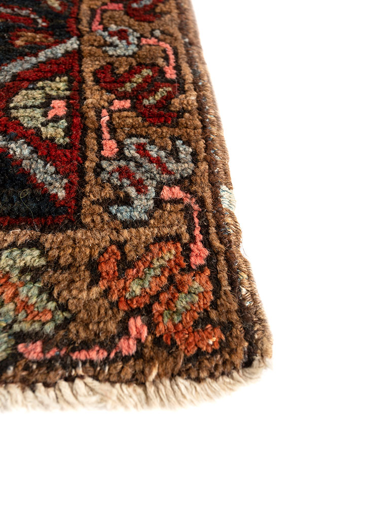 aalam blue wool hand knotted Rug - Corner