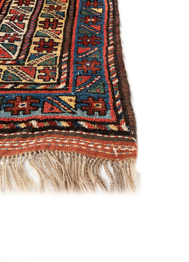 kiaan pink and purple wool hand knotted Rug - Corner