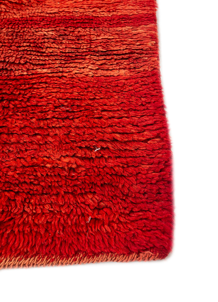 zuri pink and purple wool hand knotted Rug - Corner