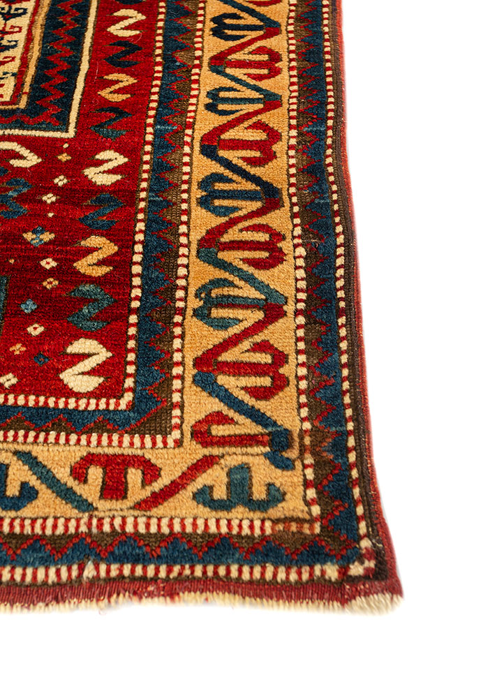 kiaan gold wool hand knotted Rug - Corner