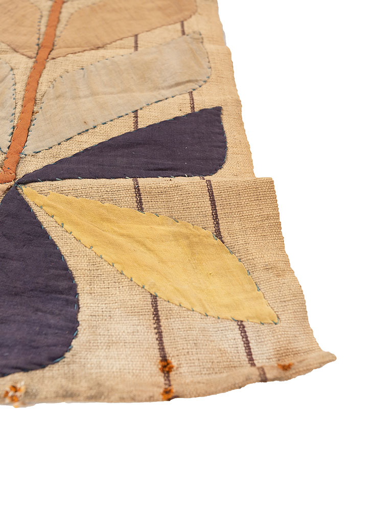 nayaab blue wool flat weaves Rug - Corner