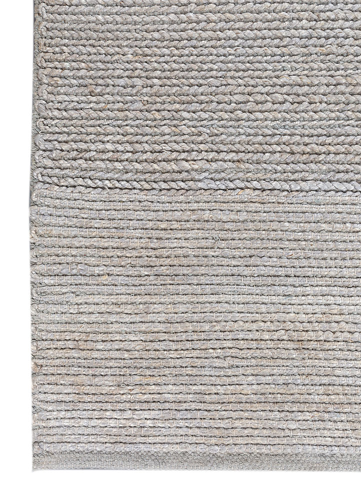 nomadic threads grey and black jute and hemp flat weaves Rug - Corner