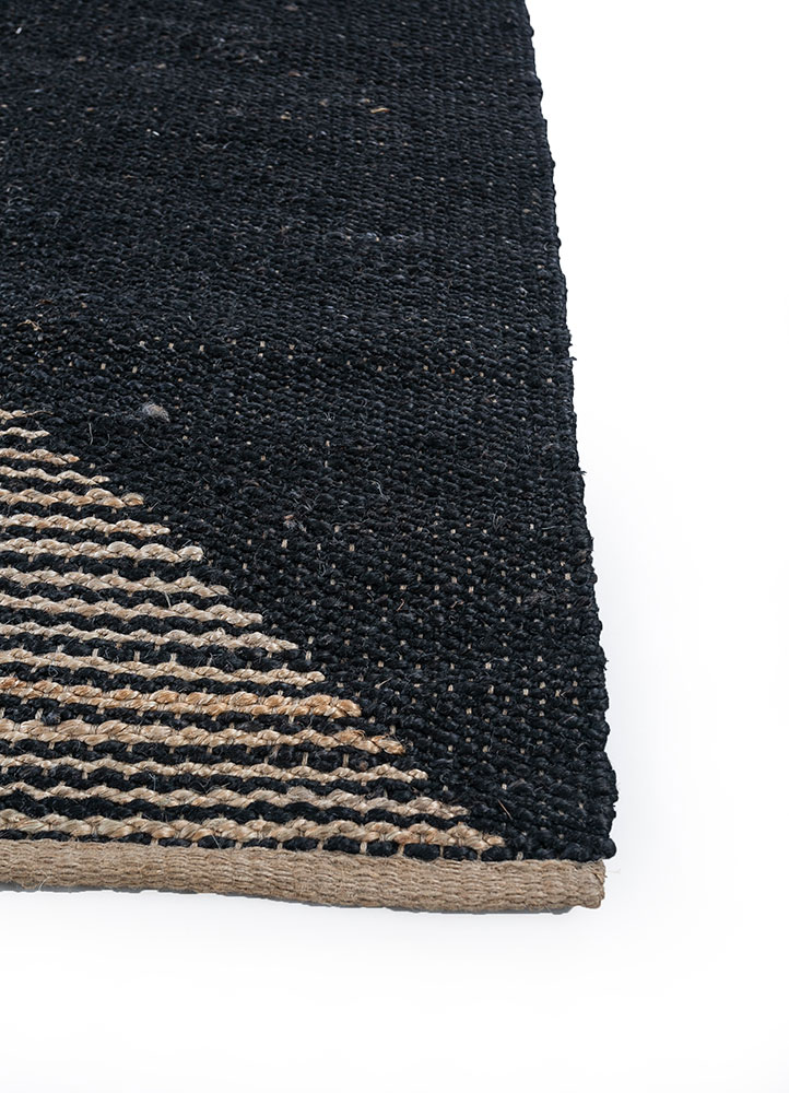 abrash beige and brown jute and hemp flat weaves Rug - Corner