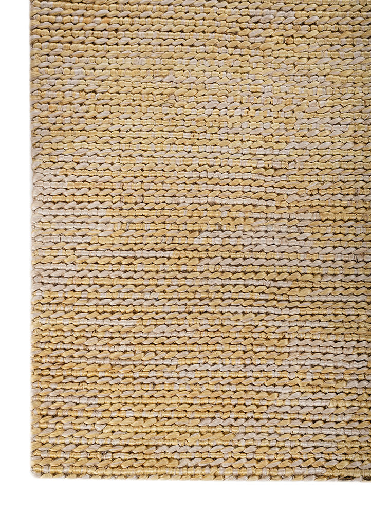 abrash ivory jute and hemp flat weaves Rug - Corner