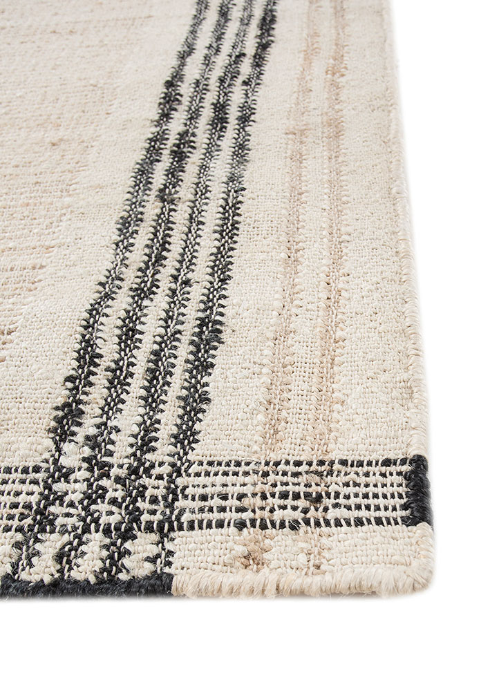 arfa_nat_nat ivory jute and hemp flat weaves Rug - Corner