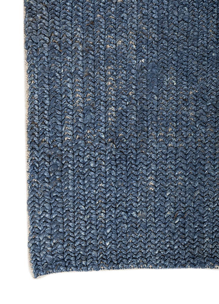 nomadic threads blue jute and hemp flat weaves Rug - Corner